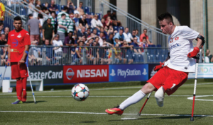 Amputee football showcase match at Champions League Festival in Berlin